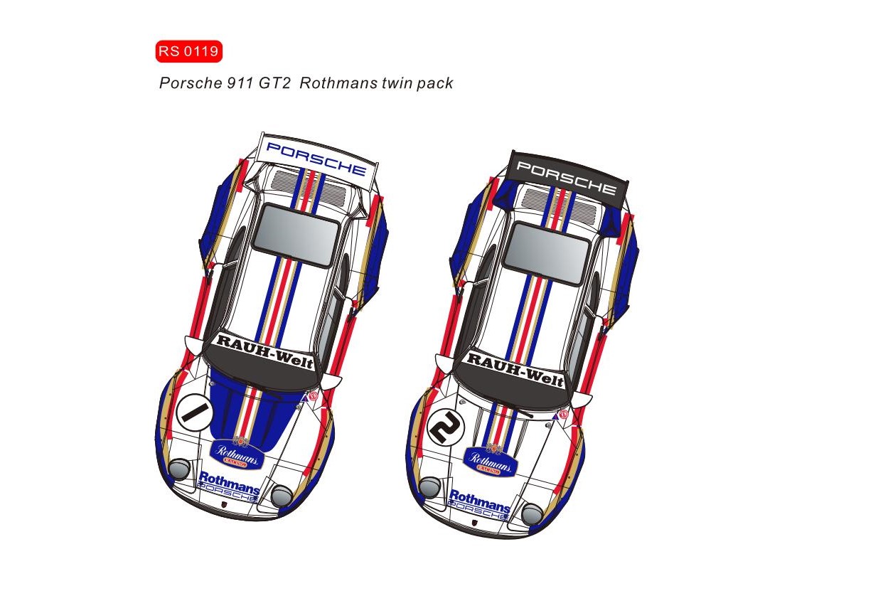 RS0119 Porsche 911 GT2 Rothmans Twin Pack ( Pre Order)